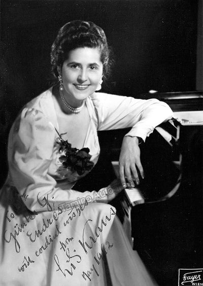 Kraus, Lili - Signed Photograph 1962