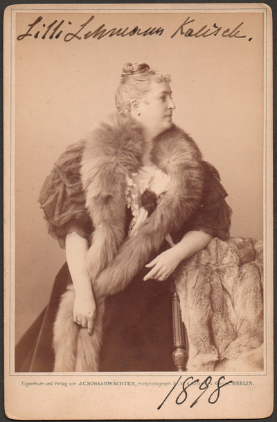 Lehmann-Kalisch, Lilli - Signed Cabinet Photo