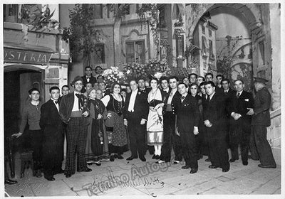 Bruna Rasa, Lina - Signed Photo as Santuzza  with Pietro Mascagni and cast