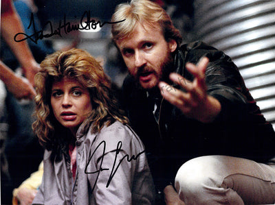 Hamilton, Linda - Cameron, James - Double Signed Photograph in "The Terminator"