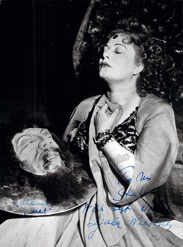 Welitsch, Ljuba - Signed Photo in Salome