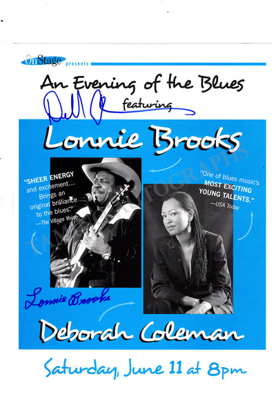 Brooks, Lonnie - Coleman, Deborah - Double Signed Mini Poster