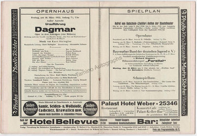 Striegler, Kurt - Dagmar World Premiere Program