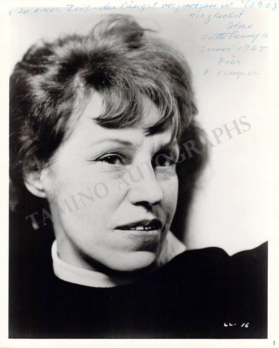 Lenya, Lotte - Signed Photograph 1965