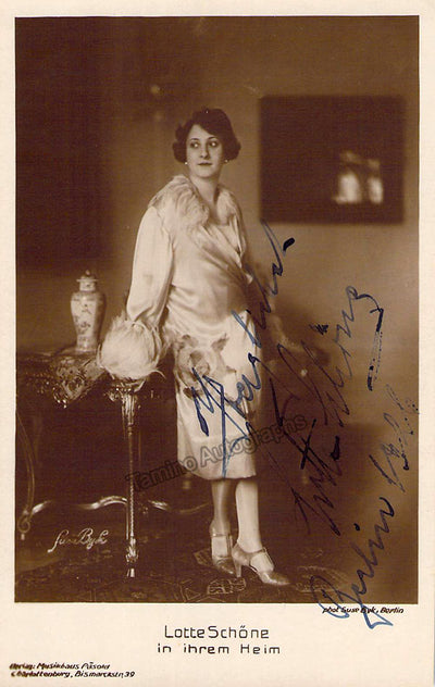 Schone, Lotte - Signed Photograph