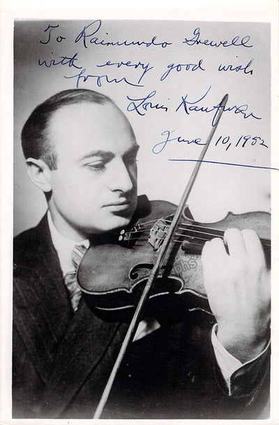Kaufman, Louis - Signed Photo 1952
