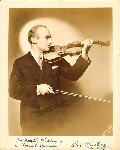 Kaufman, Louis - Signed Photo 1945