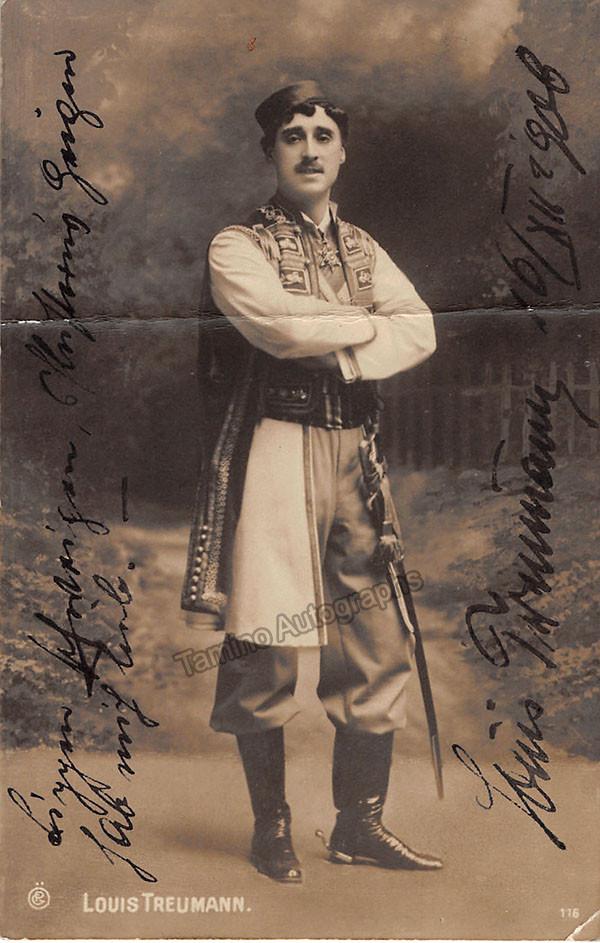 Treumann, Louis -  Signed Photograph 1908