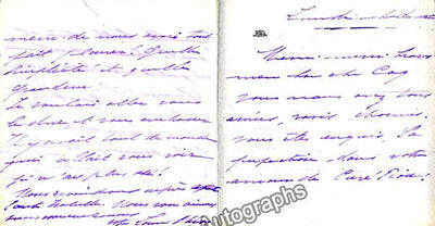Theo, Louise - Pair of 2 Autograph Letters Signed