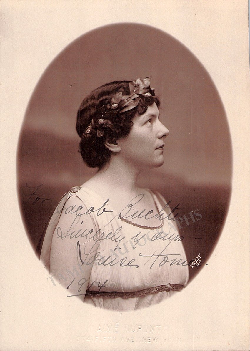 Homer, Louise - Signed Photo 1914