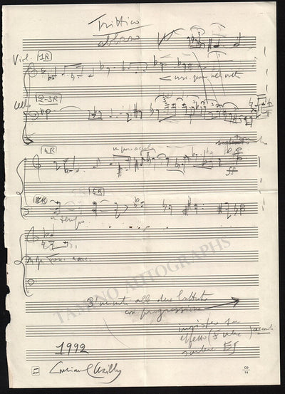 Chailly, Luciano - Autograph Music Quote Signed