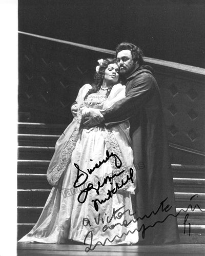 Pavarotti, Luciano - Mitchell, Leona - Double Signed Photographs (Various Autographs)