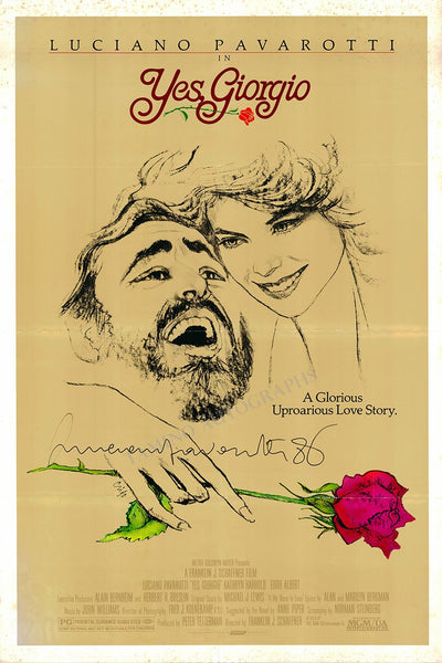 Pavarotti, Luciano - Signed Poster Movie "Yes, Giorgio" 1986