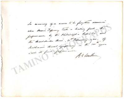 Wullner, Ludwig - Signed Album Page