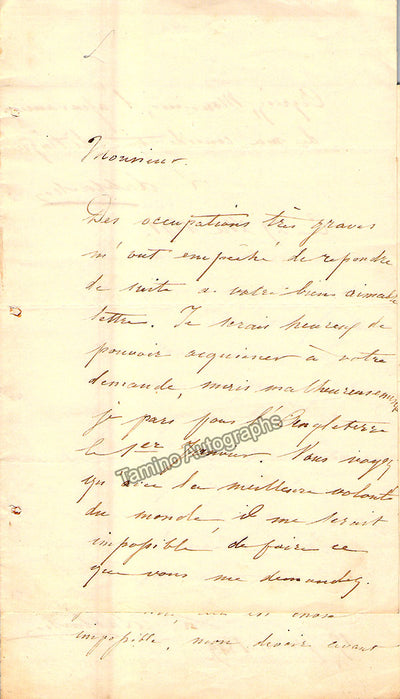 Lablache, Luigi - Set of 2 Autograph Letters Signed