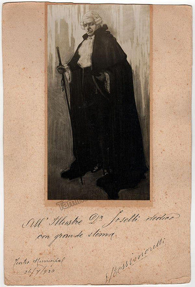 Rossi-Morelli, Luigi - Large Signed Photo in Tosca