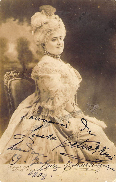 Tetrazzini, Luisa - Signed Photograph in role 1909