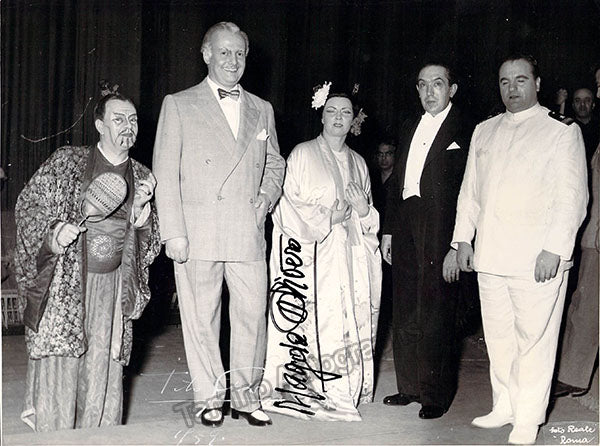 Olivero, Magda - Gobbi, Tito - Double Signed Photograph in Madama Butterfly 1959