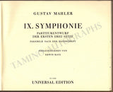 Mahler, Gustav - Symphony 9 Facsimile Edition