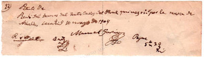Garcia, Manuel - Signed Receipt 1804
