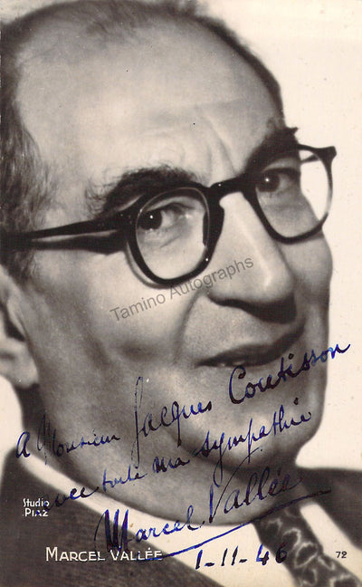 Vallee, Marcel - Signed Photograph 1946