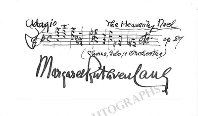 Lang, Margaret Ruthven - Autograph Music Quote Signed