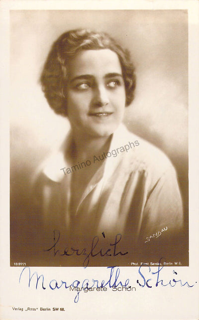 Schon, Margarethe - Signed Photograph