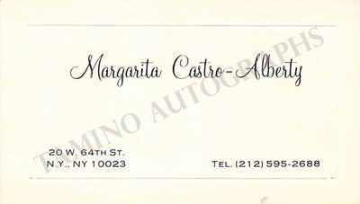 Castro-Alberty, Margarita