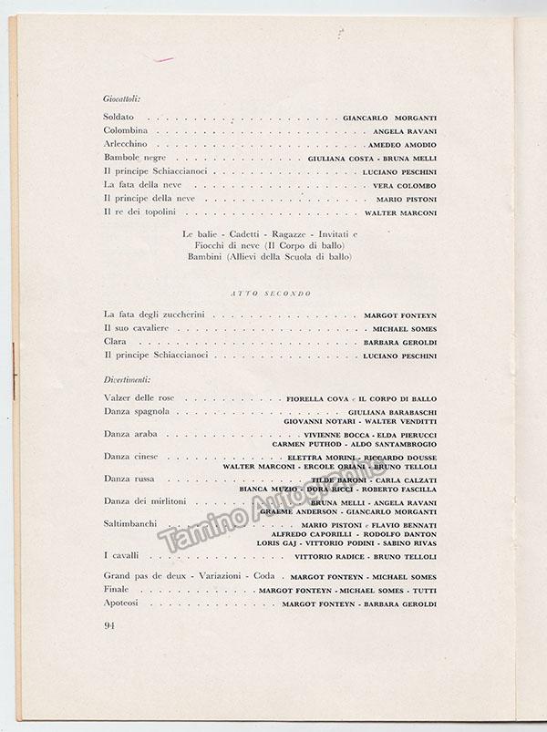 Wallmann, Margherita - Fonteyn, Margot - Pistoni, Mario - Signed Program - Tamino