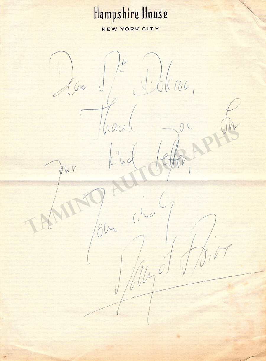 Margot Fonteyn Autographs Notes & Letters