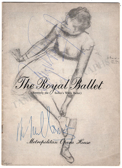 Fonteyn, Margot - Somes, Michael - Signed Program 1957