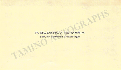 Budanovits, Maria