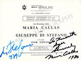 Callas, Maria - Di Stefano, Giuseppe - Signed Program London 1973