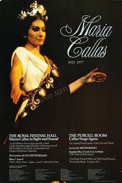 Callas, Maria - Royal Festival Hall Poster
