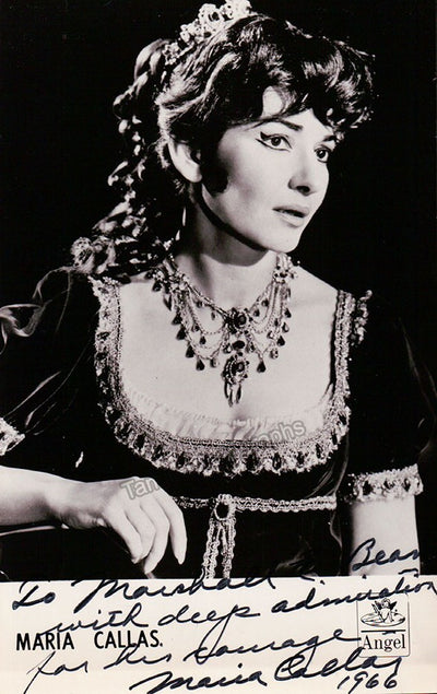 Callas, Maria - Signed Photo in Tosca