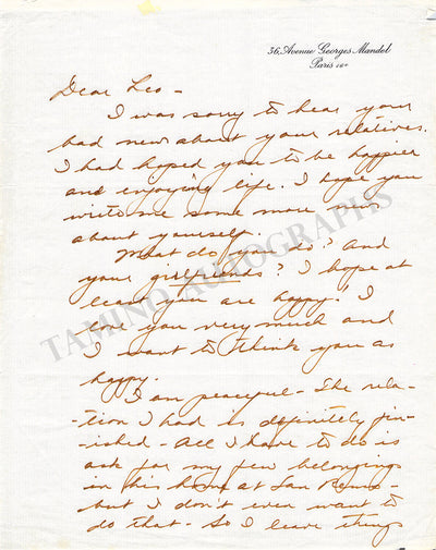 Callas, Maria - Autograph Letter Signed 1976