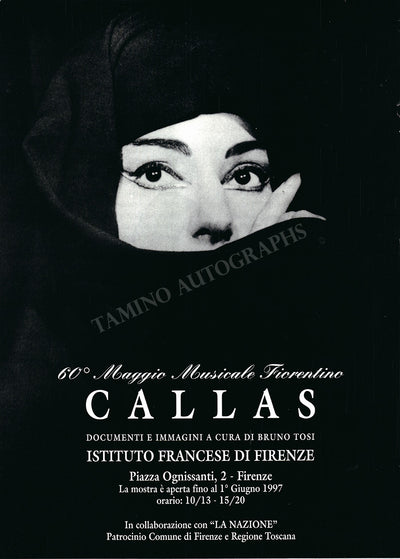 Callas, Maria - Exhibit Poster Florence 1997