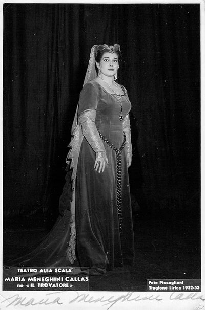 Callas, Maria - Signed Photo in Trovatore