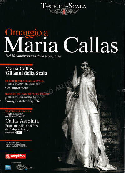 Callas, Maria - Museo Teatrale La Scala 30th Anniversary Poster