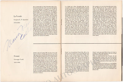 Callas, Maria - Rescigno, Nicola - Signed Program Amsterdam 1959