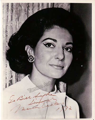 Callas, Maria - Signed Photo as Herself