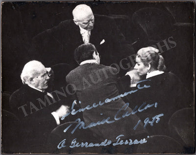 Callas, Maria - Signed Photo in La Vestale Rehearsal 1975