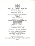 Callas, Maria - Signed Program Aida at Covent Garden 1953