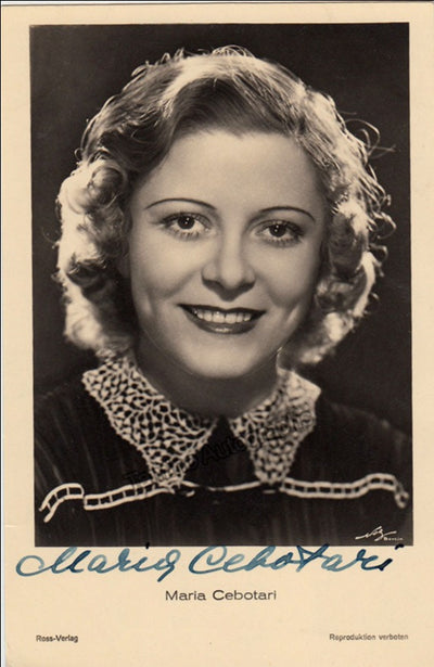 CEBOTARI, Maria (Various Autographs)
