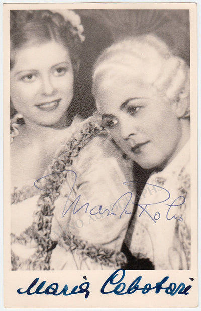 Cebotari, Maria - Rohs, Martha - Double Signed Photograph in Nozze di Figaro