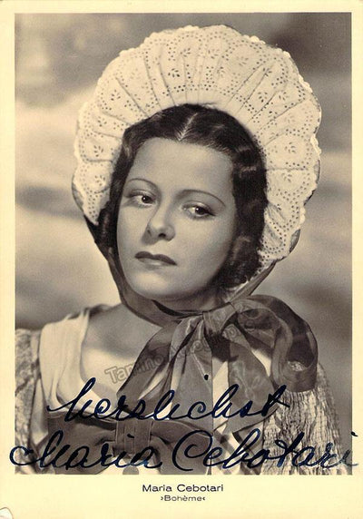Cebotari, Maria - Signed Photograph in La Boheme
