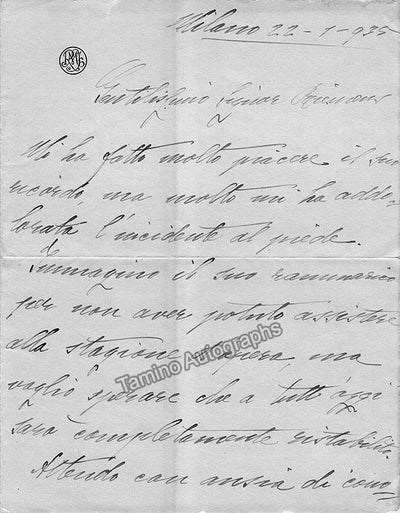 Farneti, Maria - Autograph Letter Signed 1935
