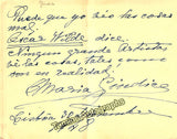Giudice, Maria - Autograph Note Signed