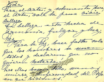 Giudice, Maria - Autograph Note Signed