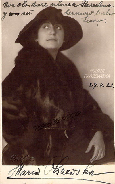 OLSZEWSKA, Maria (Various Autographs)